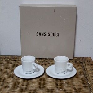 Thun “Sans Souci” Porcelain Espresso Cup & Saucer Set – 4-Piece, Gift Boxed